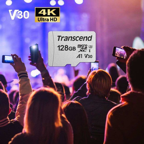 Карта памяти microSDXC Transcend 128 ГБ, TS128GUSD300S-A