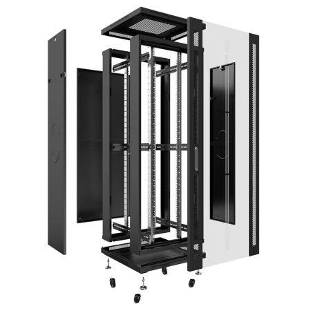 Шкаф телекоммуникационный 19" Cabeus SH-05C-27U60/60-BK, напольный Шкаф телекоммуникационный 19" Cabeus SH-05C-27U60/60-BK, напольный