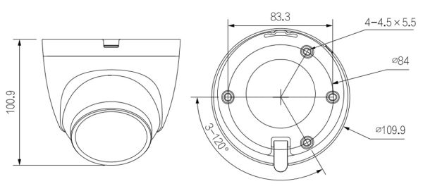 IP-видеокамера уличная 2Мп Dahua DH-IPC-HDW1239VP-A-IL-0280B с ИК и LED-подсветкой
