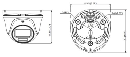 Уличная 2Мп HD-TVI видеокамера HiWatch DS-T203L (3.6 мм) ColorVu