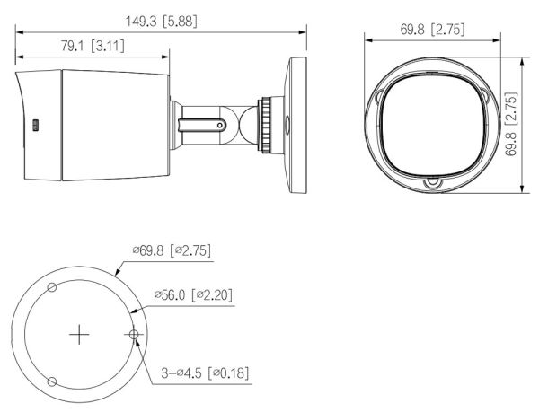 Уличная HD-CVI видеокамера 2Мп Dahua DH-HAC-B1A21P-0280B Уличная HD-CVI видеокамера 2Мп Dahua DH-HAC-B1A21P-0280B