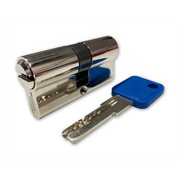 Евроцилиндр dormakaba CBR-2 PRO, ключ-ключ, никель, 5 ключей