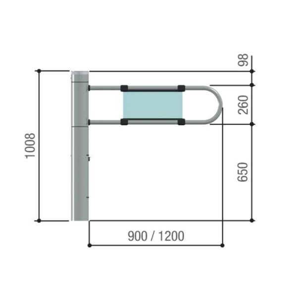 Турникет-калитка моторизованная Came SALOON 40, без створки (821SW-0010)