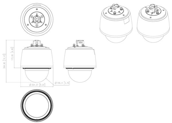Сетевая антивандальная PTZ-видеокамера 2Мп Wisenet QNP-6320H с 32x оптическим зумом