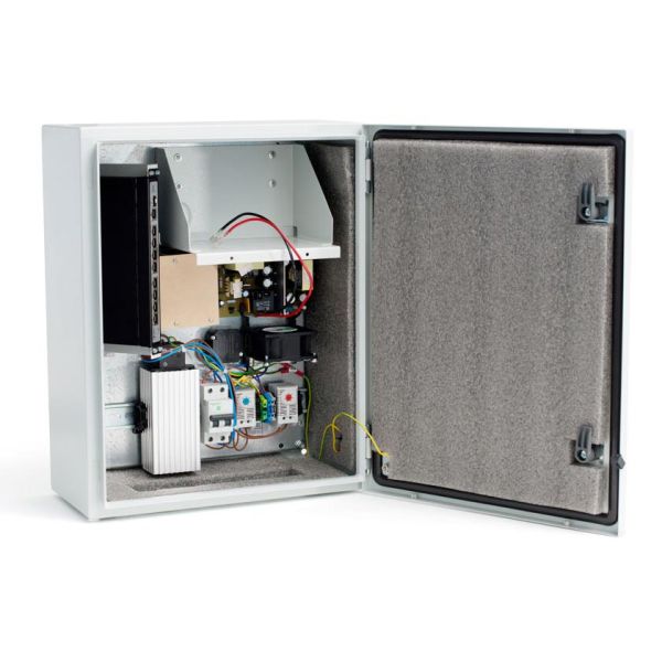 Неуправляемый уличный PoE Plus коммутатор SKAT PoE-UPS-8E-1G-1S исп.5