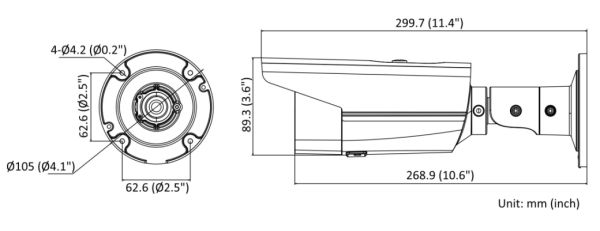 Уличная IP-видеокамера 8Мп HikVision DS-2CD2T83G2-4I (2.8 мм) с технологией AcuSense