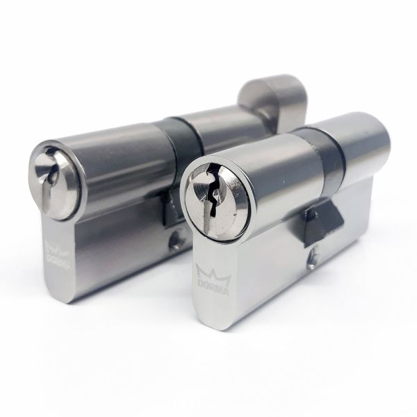 Евроцилиндр dormakaba CBF-1, ключ-ключ, никель, 5 ключей