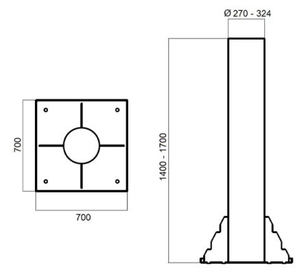 Блокиратор стационарный Came HBD 275S1000, SRF K12