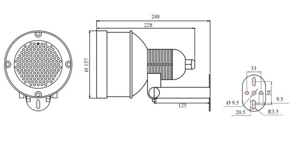ИК-подсветка RVi-1IRL-9T уличная, 39 м