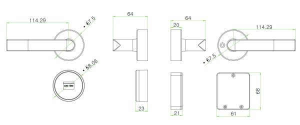 Электронный замок ZKTeco LH7500 с RFID считывателем Mifare Электронный замок ZKTeco LH7500 с RFID считывателем Mifare