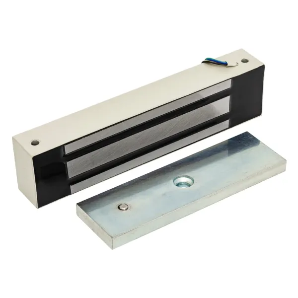 Электромагнитный замок ML-295 K-2 с уголком и датчиком Холла, серый