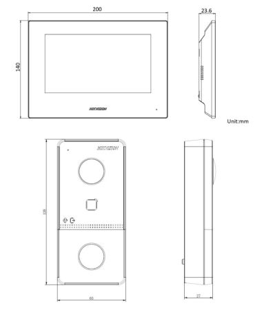IP-комплект видеодомофонии HikVision DS-KIS605-P(C) с PoE и Wi-Fi
