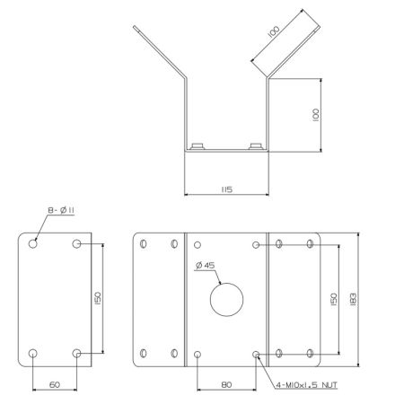 Угловой кронштейн (адаптер) Wisenet SBP-300KM