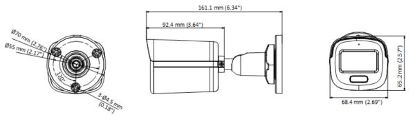Уличная HD-TVI видеокамера 2Мп HikVision ColorVu DS-2CE10DF3T-FS (2.8 мм) с микрофоном (AoC)