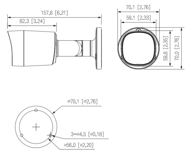 Уличная HD-CVI видеокамера 2Мп Dahua DH-HAC-B2A21P-0280B Уличная HD-CVI видеокамера 2Мп Dahua DH-HAC-B2A21P-0280B