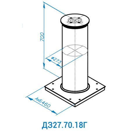 Противотаранный боллард Silar ДПС 27.70.18Г с внешней гидростанцией
