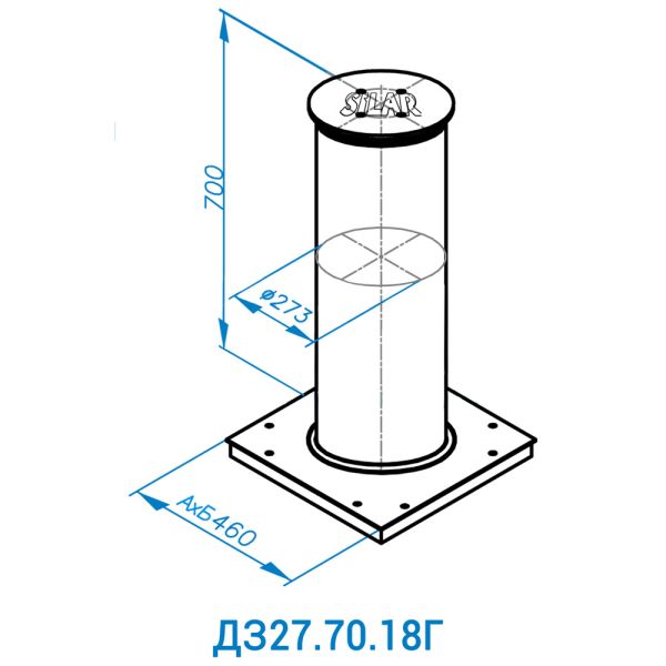 Противотаранный боллард Silar ДПС 27.70.18Г с внешней гидростанцией