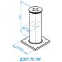 Противотаранный боллард Silar ДПС 27.70.18Г с внешней гидростанцией