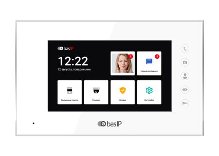 Видеодомофон BAS-IP AQ-07LL White без камеры