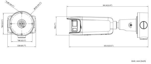 Уличная панорамная IP-видеокамера 8Мп HikVision DS-2CD3T87G2P-LSU/SL(С) (4 мм) с ColorVu и подсветкой до 40м