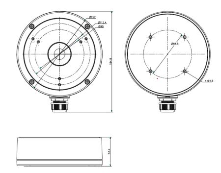 Монтажная коробка HikVision DS-1280ZJ-M для купольных камер