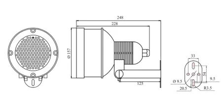 ИК-подсветка RVi-1IRL-9W уличная, 20 м