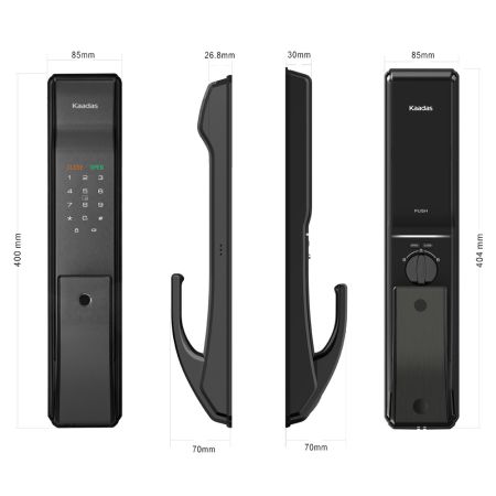 Электронный биометрический замок Kaadas K9-5W Black со встроенным Wi-Fi модулем, черный