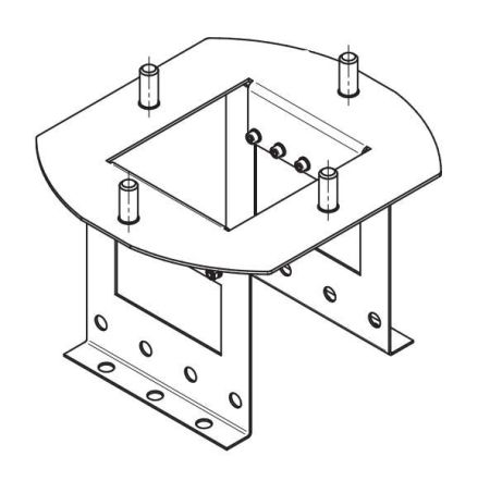 Монтажная пластина для шлагбаума PERCo GM1