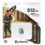 Карта памяти microSDXC UHS-I U3 Kingston Canvas Go 512 ГБ