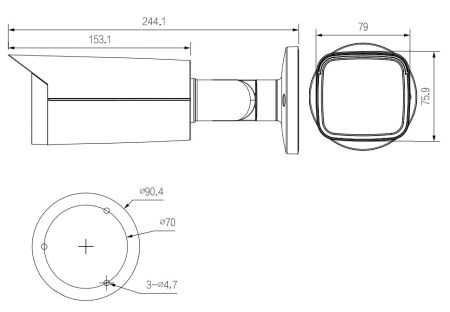 IP-видеокамера уличная 4Мп Dahua DH-IPC-HFW3441TP-ZS-S2