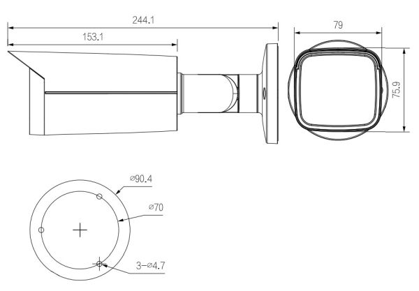 IP-видеокамера уличная 4Мп Dahua DH-IPC-HFW3441TP-ZS-S2