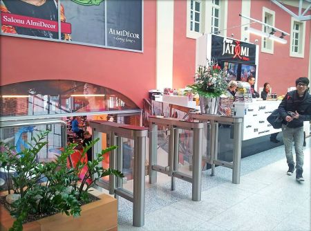 Распашной двухпроходной турникет Cominfo EasyGate SG 1000 650мм