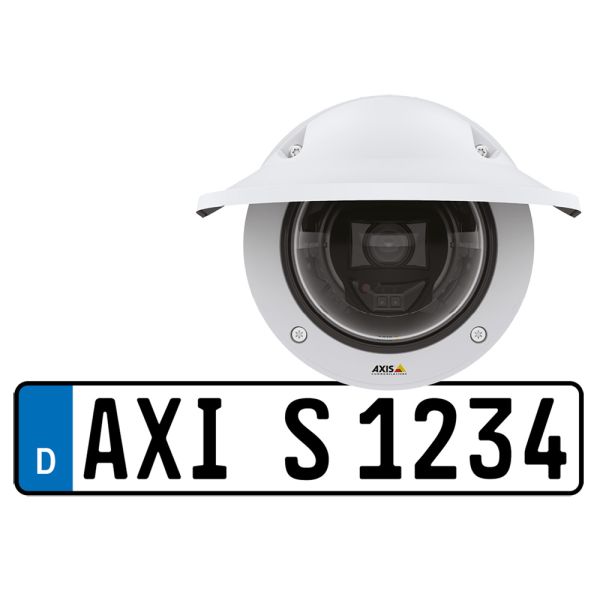 Уличная сетевая купольная IP-видеокамера 2Мп Axis P3245-LVE-3 License Plate Verifier Kit