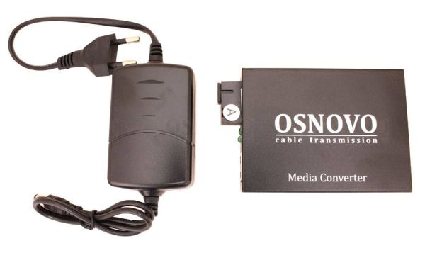 Оптический медиаконвертер Ethernet Osnovo OMC-100-21S5a до 20 км