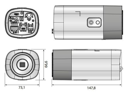 Сетевая IP-видеокамера 2Мп Wisenet XNB-6000, без объектива
