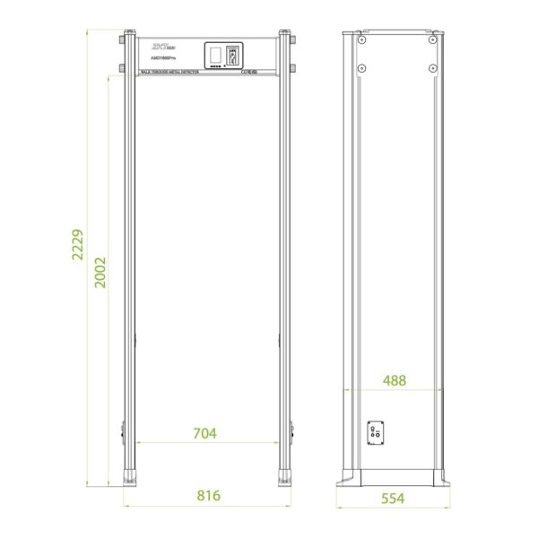 Металлодетектор арочный уличный ZKTeco AMD1800 Pro (IP65)
