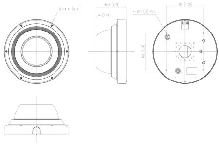 Мультисенсорная панорамная IP-видеокамера 4х 2Мп Wisenet PNM-9084RQZ1 (3.2-10 мм)