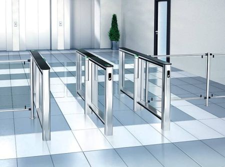 Турникет PERCo-ST-01 "Скоростной проход" с распашными створками увеличенной высоты PERCo-ATG-300H (ширина створки 300 мм, высота 1300 мм)