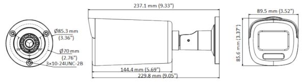 Уличная HD-TVI видеокамера 2Мп HikVision ColorVu DS-2CE19DF8T-AZE (2.8-12 мм) с технологией PoC