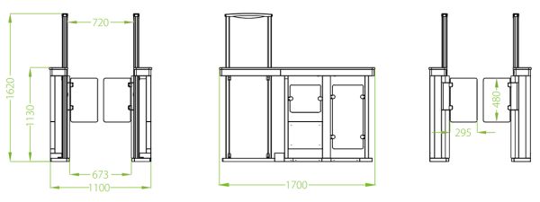 Металлодетектор стационарный с турникетом ZKTeco MST150