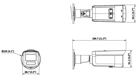 Уличная IP-камера 8Мп Hikvision DS-2CD2T83G2-2LI2U (2.8 мм) с AcuSense и подсветкой до 60 м