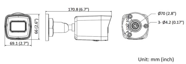 Уличная IP-камера 4Мп HiWatch DS-I400(D) (6 мм) с подсветкой EXIR 2.0
