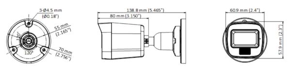 Уличная 5 Мп HD-TVI видеокамера Hiwatch DS-T500A(B) (2.8 мм) с подсветкой EXIR/LED и микрофоном (AoC) Уличная 5 Мп HD-TVI видеокамера Hiwatch DS-T500A(B) (2.8 мм) с подсветкой EXIR/LED и микрофоном (AoC)