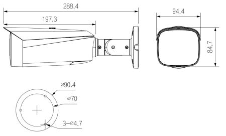 IP-видеокамера уличная Full-color 4Мп Dahua DH-IPC-HFW3449T1P-AS-PV-0280B-S4 с ИИ