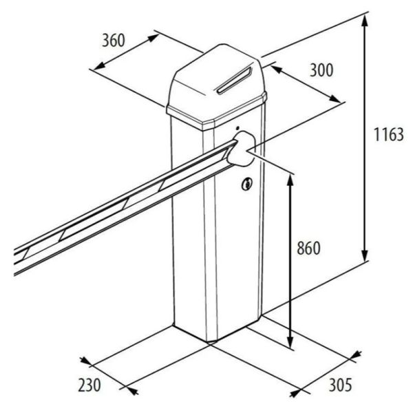 Шлагбаум автоматический FAAC B614/3 со стрелой 2.8 м