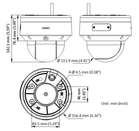 Уличная скоростная 2Мп PTZ IP-видеокамера HikVision DS-2DE3C210IX-DE(C1)(T5) с алгоритмом Deep learning