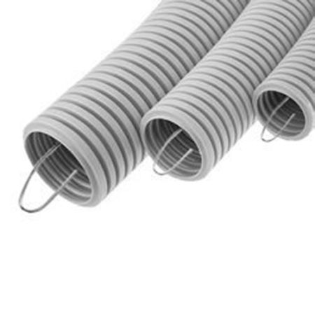 Труба ПНД гофрированная 25 мм легкая, с зондом (20125HF-GR)