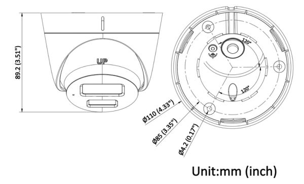Уличная купольная IP-камера 2Мп HiWatch DS-I253M(C) (2.8 мм) с микрофоном