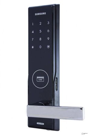 Электронный замок Samsung SHS-H505 FBK/EN (SHS-5050), одноригельный, врезной, с ручкой