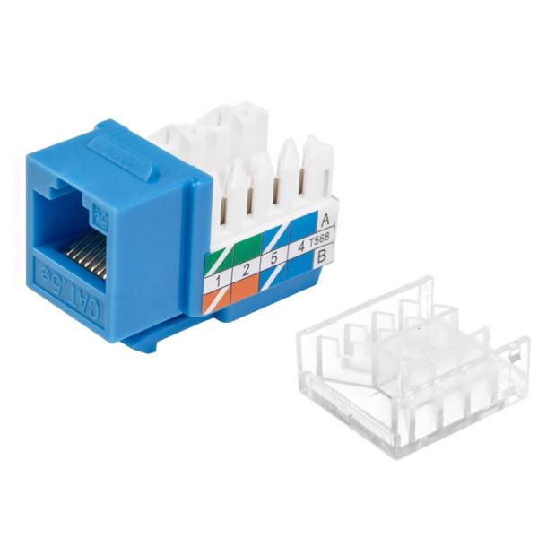 Модуль коммутационный ЛЮ-МКС-6.9К25, тип Keystone 90°, UTP, кат.6, синий